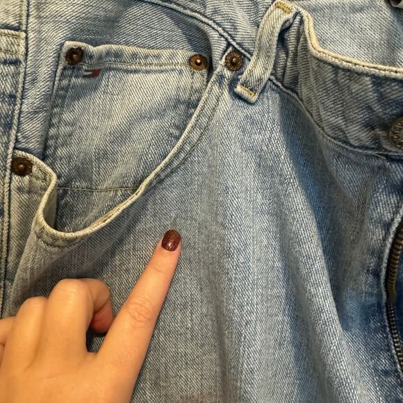 Y2K Tommy Hilfiger Jeans Freedom Fit Baggy 38x30 Light Wash 2006‎ - Picture 10 of 14